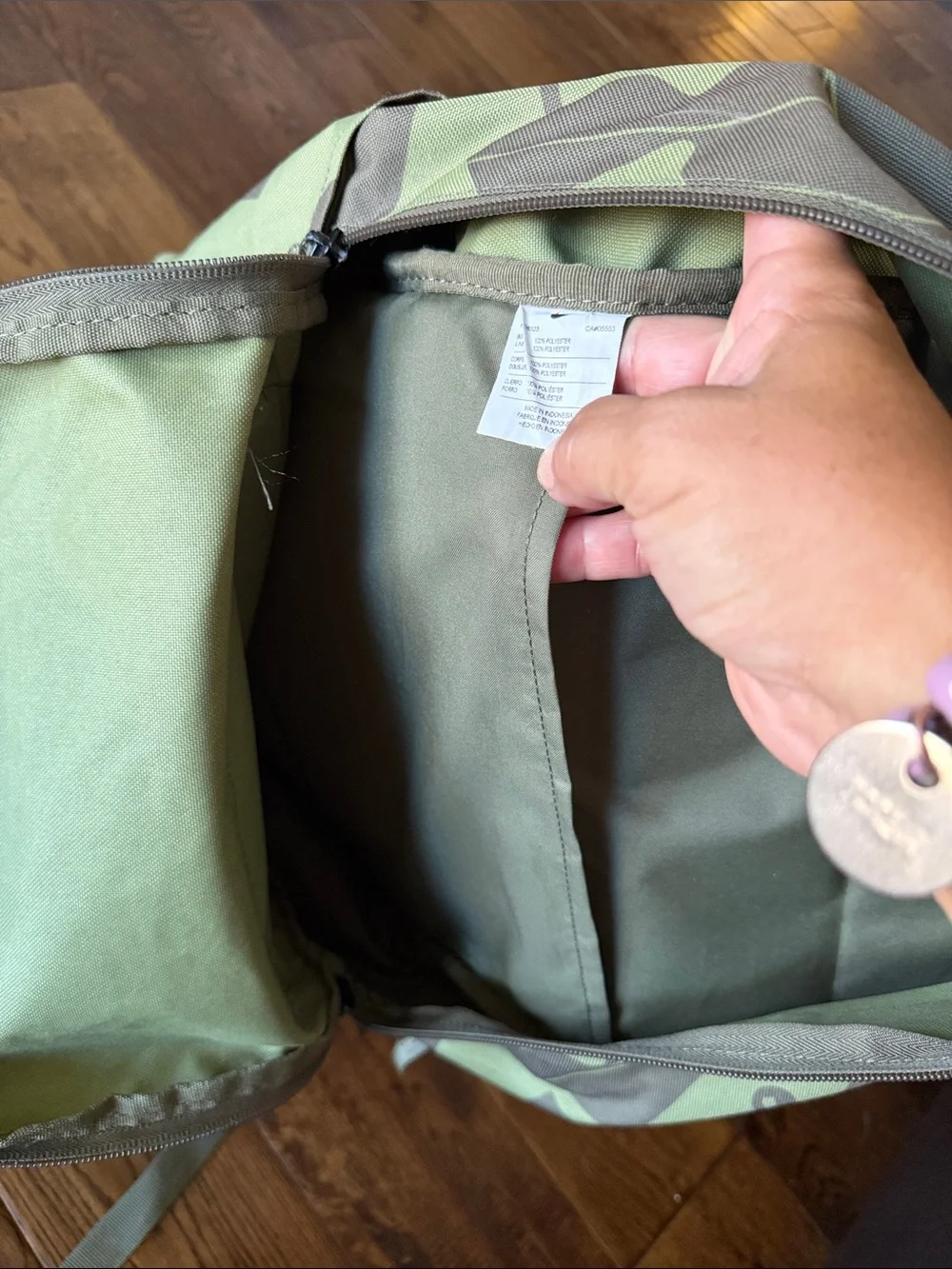 Nike Olive Camo Backpack for Men 2 L